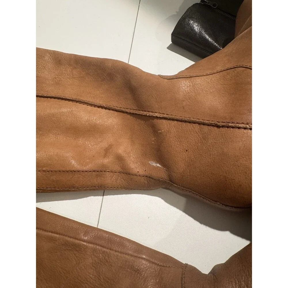 Kork-Ease Tanana Tall Leather Boots lot of 2 Black & Brown Womens 7M knee high